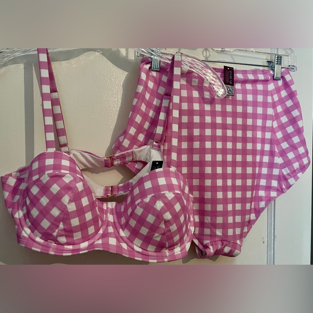 NWT Adore Me Vivien Contour Bikini, 38C cup & L HighWaisted bottom